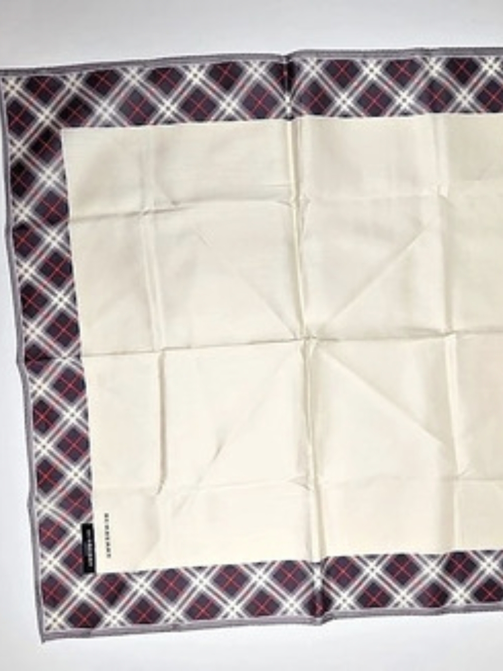 Burberry London Check Scarf In Black, Gray, Red & Cream